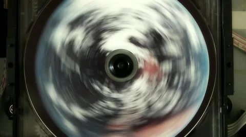 Rotating a CD in the drive of the computer device Stock Footage 10814014