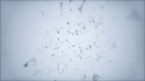 Rotating changing structure.Abstract polygonal space background with connecting Stock Footage 97312944