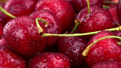 Rotating Cherries (not loopable; 4K) Stock Footage 79066454