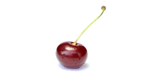 Rotating  cherry berry isolated on white background Vídeos de archivo 35520814