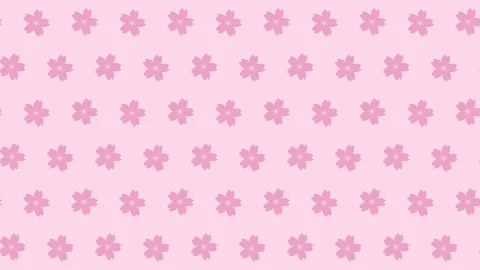 Rotating cherry blossoms pattern background (seamless loop animation) Stock Footage 227908171