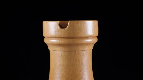 Rotating chess piece on black background Stock Footage 277637102