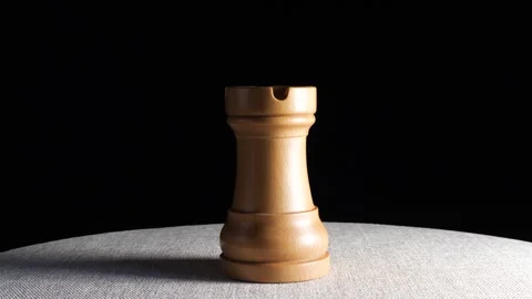 Rotating chess piece on black background Stock Footage 277638837