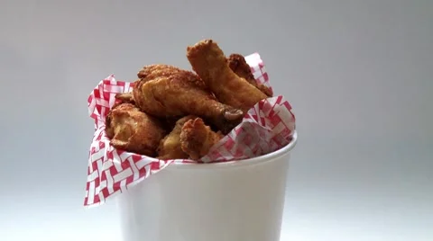 Rotating chicken wings Stock Footage 8572848