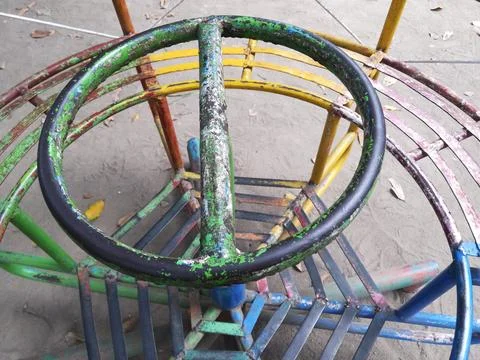 Rotating children's playground Fotos Stock