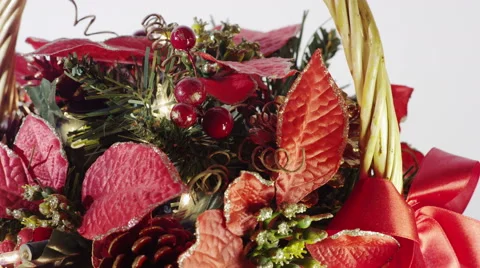 Rotating Christmas Basket Video stock 55973777