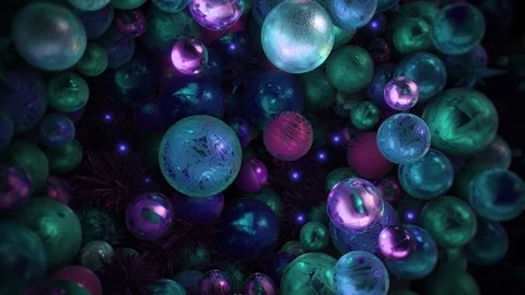 Rotating Christmas Baubles Stock Footage 264758865