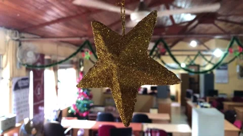 Rotating Christmas Star Stock Footage 258199729