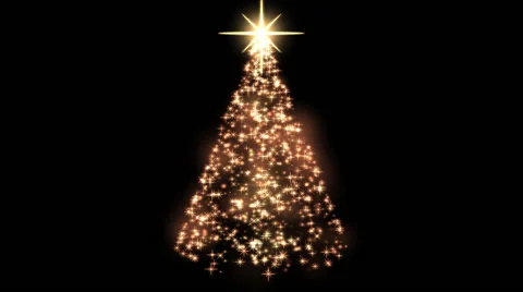 Rotating Christmas Tree Animation - Loop Golden Stock Footage 43679430