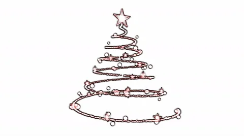 Rotating Christmas Tree Animation - Loop Red Stock Footage 55898680