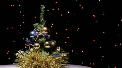 Rotating Christmas tree Stock Footage 83608270