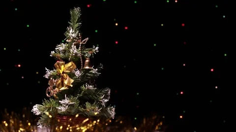 Rotating Christmas tree Stock Footage 83608302