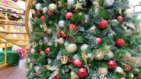 Rotating christmas tree Stock Footage 98575342