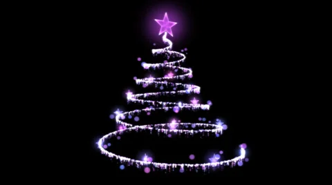 Rotating Christmas Tree Illustration - Loop Stock Footage 36941346