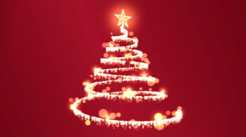 Rotating Christmas Tree Illustration - Loop Stock Footage 36956004