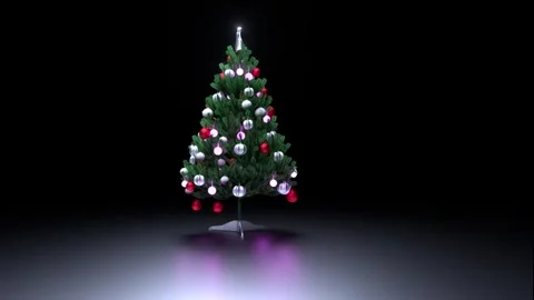 Rotating Christmas Tree – Seamless Looping Stockbeeldmateriaal 320332527