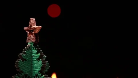 Rotating Christmas Tree with toy train Stock Footage 83608521