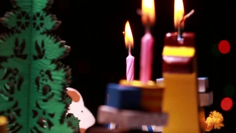 Rotating Christmas Tree with toy train Stock Footage 83608541