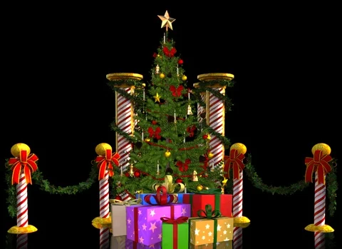 Rotating Christmas Tree V1 Stock Footage 118027339