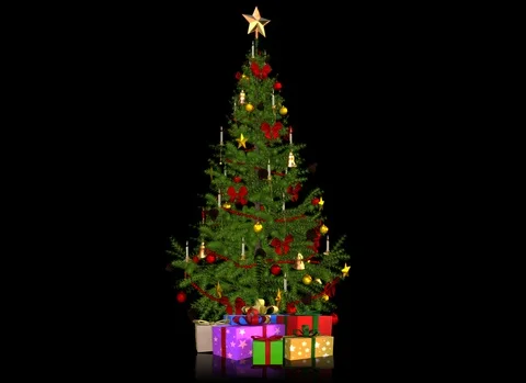 Rotating Christmas Tree v2 Stock Footage 118146793