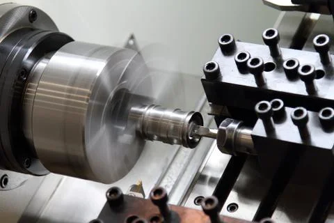 Rotating the Chuck of the cutting machine while holding it in detail. Stock Photos
