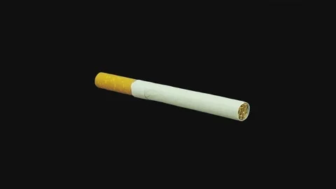 Rotating cigarette on black background loop Stock Footage 200210830
