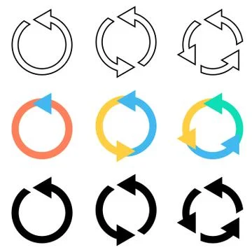Rotating circle arrows Stock Illustration