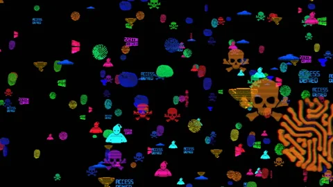 Rotating in a circle, the camera demonstrates all the dangers of the Internet Video stock 85556137