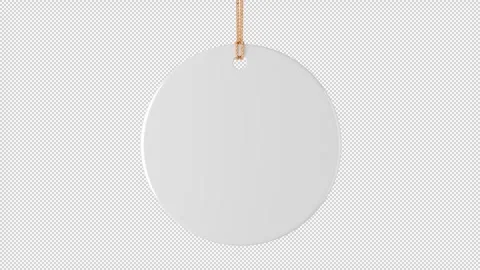 Rotating circle ceramic ornament for sublimation. 3d rendering. Vídeo Stock 288855110