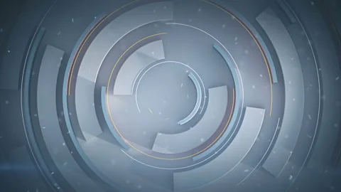 Rotating circle elements seamless loop 3D render animation Stock Footage 127374904