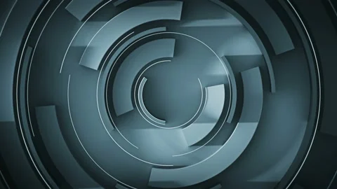 Rotating circle elements seamless loop 3D render animation Stock Footage 171118214