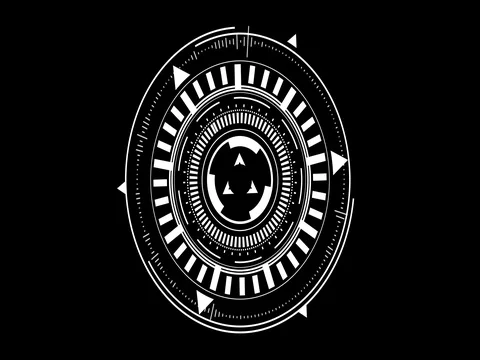 Rotating circle geometric shape element 動画素材 72656458