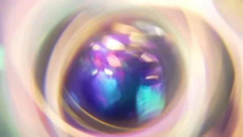 Rotating circle reflect rainbow sparkles. Magical abstract holiday background Stock Footage 315335058