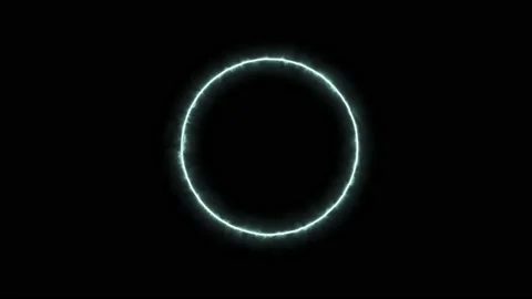 Rotating Circle White Electric Effect Background 4K 60 FPS Stock Footage