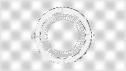 Rotating Circles  Animation 360 degrees with alpha Stock Footage 238008598