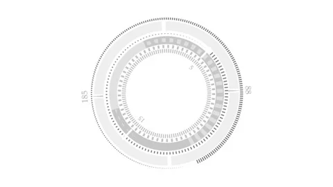 Rotating Circles  Animation 360 degrees with white backgrund Stock Footage 238010640