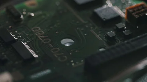 Rotating Circuit Board Stock Footage 71406494