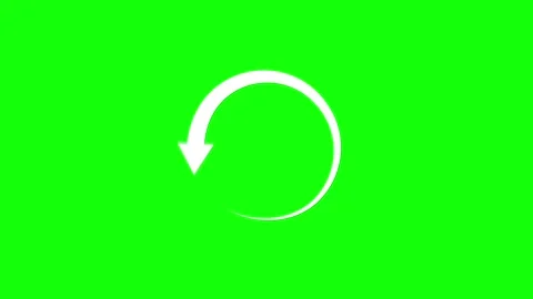 Rotating circular arrow on green screen Stock Footage 310797393