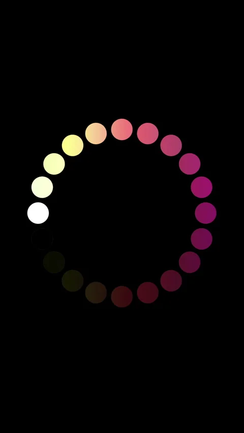 Rotating circular buffer animation with vibrant colorful elements Stock Footage 282072299