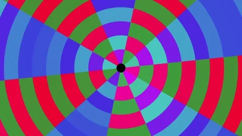 Rotating Circular Concentric Colorful Abstract Pattern VJ Motion Background Loop Stock Footage 70209499