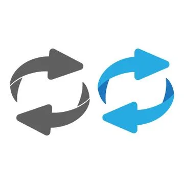 Rotating, circular, cyclic arrows. Recurrence sign. Flip over or turn arrow.  Stock Illustration