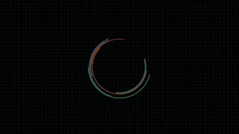 Rotating circular different color particles on black background textured. Stock Footage 74269439