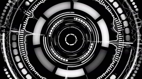 Rotating circular elements futuristic loopable background 4k (4096x2304) Stock Footage 50927429