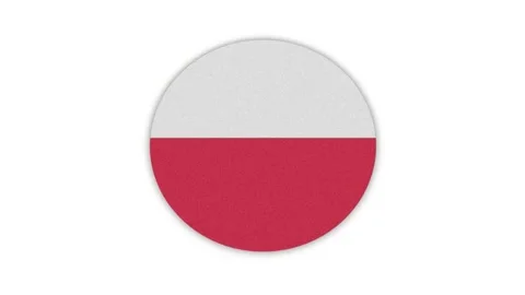 Rotating Circular Flag of Poland Animation Clip Video stock 331621539