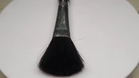 Rotating cleaning brush uses rotation display, cosmetic wiper. 4k footage for Stock Footage 255519319