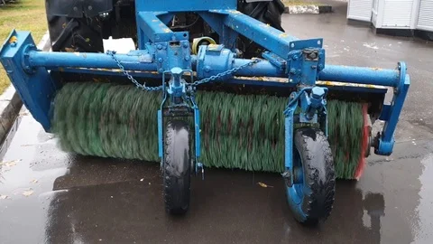 Rotating cleaning machine brush Stock Footage 117376957