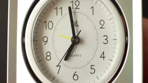Rotating clock arrows closeup Stock Footage