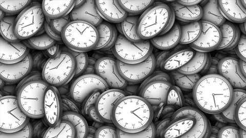 Rotating Clock Endless Animation Background 库存影片 332808440