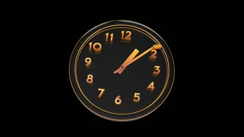 Rotating Clock With Flying Numbers Looped Stock Footage 137234391