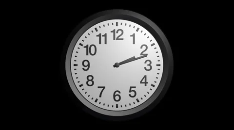 Rotating clock ticker with alpha Stock Footage 33637525
